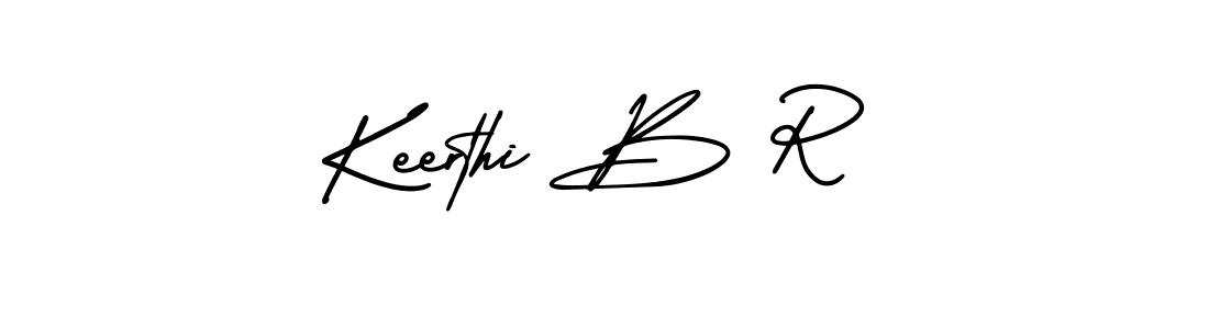 Design your own signature with our free online signature maker. With this signature software, you can create a handwritten (AmerikaSignatureDemo-Regular) signature for name Keerthi B R. Keerthi B R signature style 3 images and pictures png