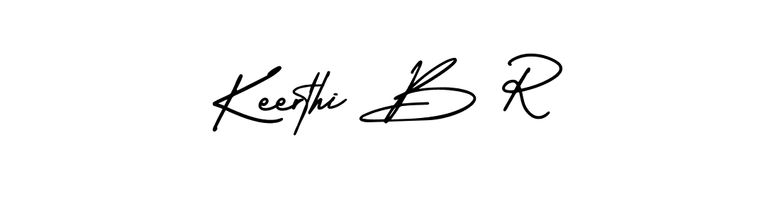 Design your own signature with our free online signature maker. With this signature software, you can create a handwritten (AmerikaSignatureDemo-Regular) signature for name Keerthi B R. Keerthi B R signature style 3 images and pictures png