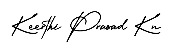 See photos of Keerthi Prasad Kn official signature. Check more albums & portfolios. Read reviews & check more about AmerikaSignatureDemo-Regular font. Keerthi Prasad Kn signature style 3 images and pictures png