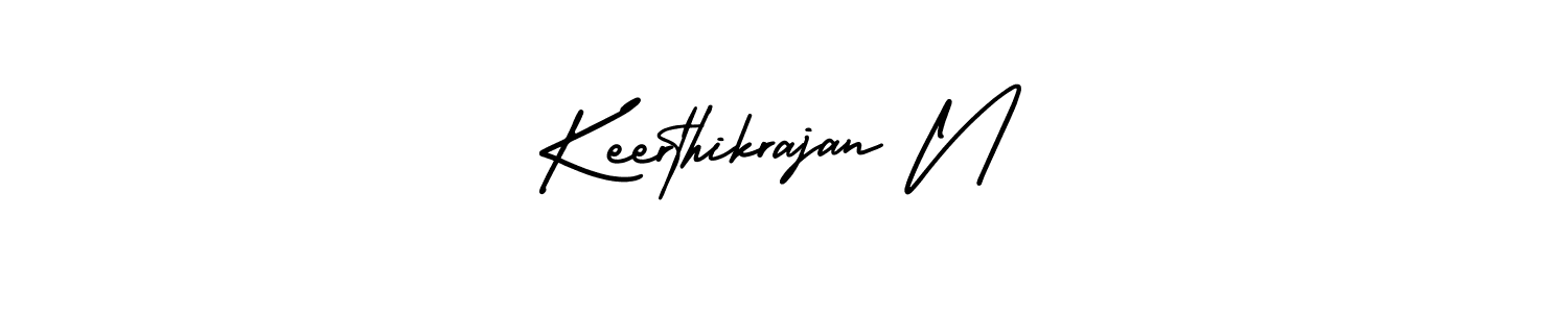 Keerthikrajan N stylish signature style. Best Handwritten Sign (AmerikaSignatureDemo-Regular) for my name. Handwritten Signature Collection Ideas for my name Keerthikrajan N. Keerthikrajan N signature style 3 images and pictures png