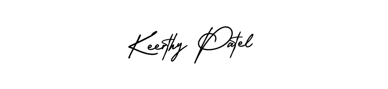 How to make Keerthy Patel name signature. Use AmerikaSignatureDemo-Regular style for creating short signs online. This is the latest handwritten sign. Keerthy Patel signature style 3 images and pictures png