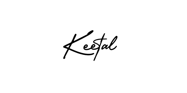How to make Keetal name signature. Use AmerikaSignatureDemo-Regular style for creating short signs online. This is the latest handwritten sign. Keetal signature style 3 images and pictures png