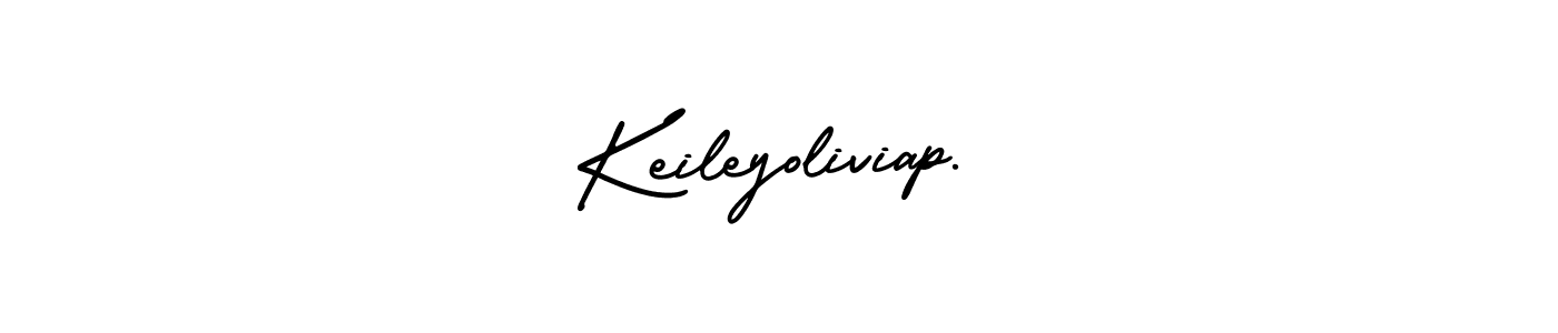 The best way (AmerikaSignatureDemo-Regular) to make a short signature is to pick only two or three words in your name. The name Keileyoliviap. include a total of six letters. For converting this name. Keileyoliviap. signature style 3 images and pictures png