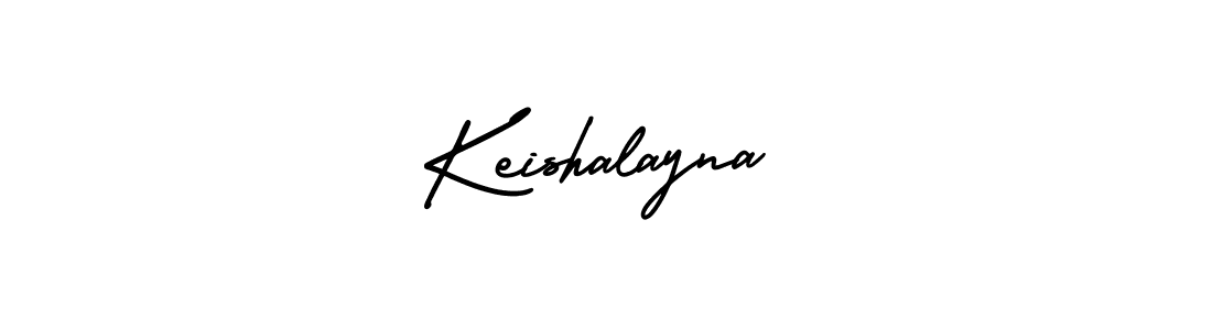You should practise on your own different ways (AmerikaSignatureDemo-Regular) to write your name (Keishalayna) in signature. don't let someone else do it for you. Keishalayna signature style 3 images and pictures png