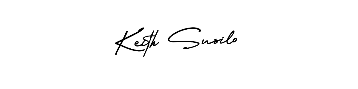 How to make Keith Susilo name signature. Use AmerikaSignatureDemo-Regular style for creating short signs online. This is the latest handwritten sign. Keith Susilo signature style 3 images and pictures png