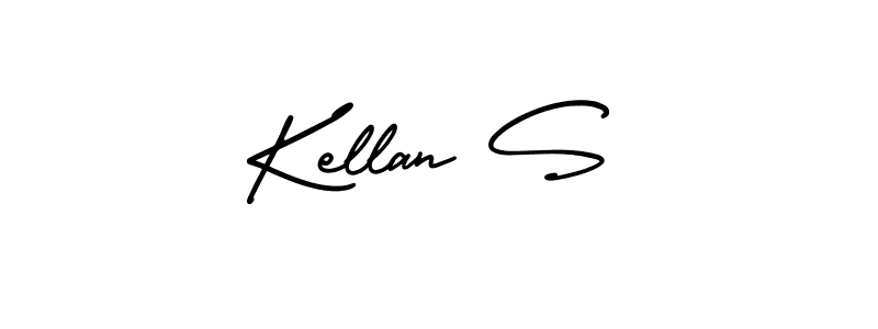 This is the best signature style for the Kellan S name. Also you like these signature font (AmerikaSignatureDemo-Regular). Mix name signature. Kellan S signature style 3 images and pictures png