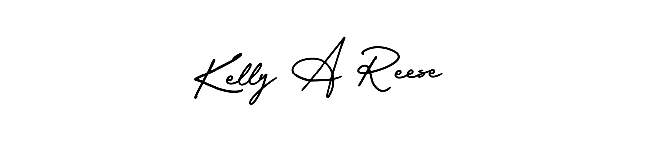 Kelly A Reese stylish signature style. Best Handwritten Sign (AmerikaSignatureDemo-Regular) for my name. Handwritten Signature Collection Ideas for my name Kelly A Reese. Kelly A Reese signature style 3 images and pictures png