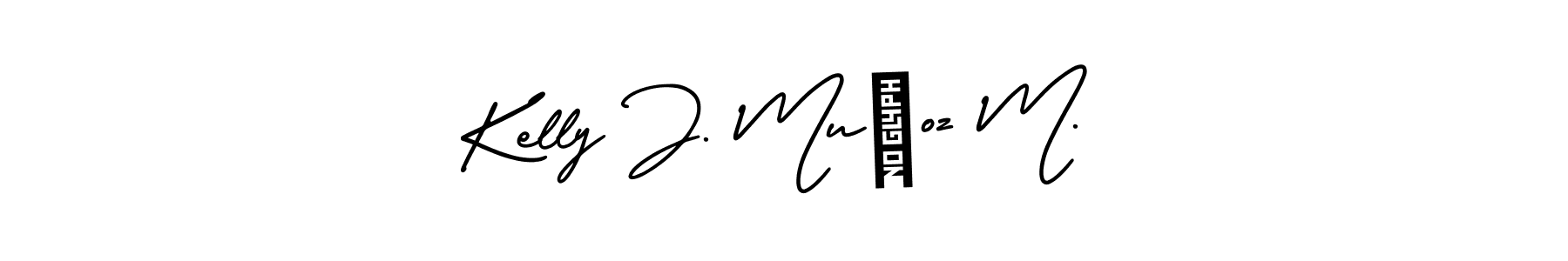 Also we have Kelly J. Muñoz M. name is the best signature style. Create professional handwritten signature collection using AmerikaSignatureDemo-Regular autograph style. Kelly J. Muñoz M. signature style 3 images and pictures png