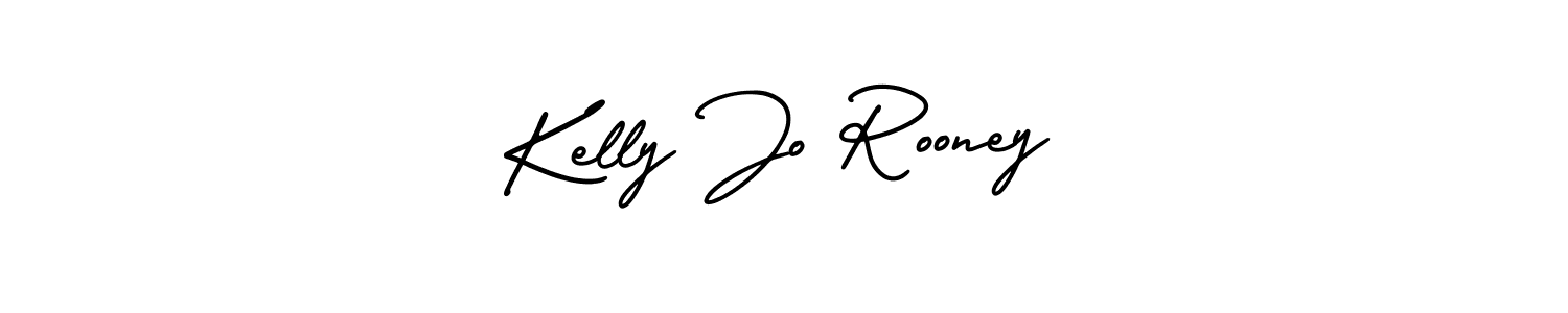 The best way (AmerikaSignatureDemo-Regular) to make a short signature is to pick only two or three words in your name. The name Kelly Jo Rooney include a total of six letters. For converting this name. Kelly Jo Rooney signature style 3 images and pictures png