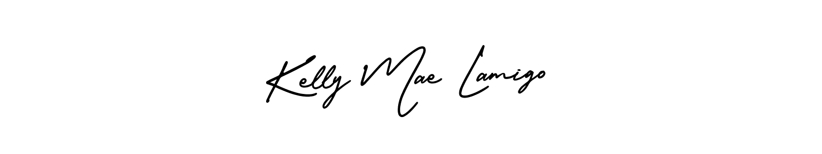 How to make Kelly Mae Lamigo signature? AmerikaSignatureDemo-Regular is a professional autograph style. Create handwritten signature for Kelly Mae Lamigo name. Kelly Mae Lamigo signature style 3 images and pictures png