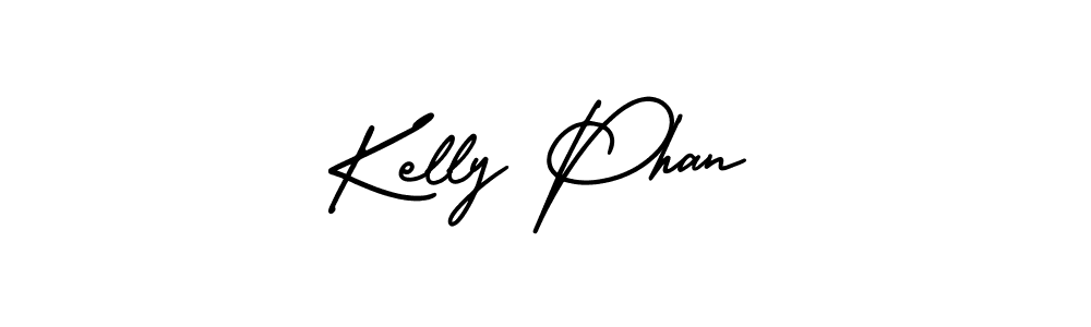 The best way (AmerikaSignatureDemo-Regular) to make a short signature is to pick only two or three words in your name. The name Kelly Phan include a total of six letters. For converting this name. Kelly Phan signature style 3 images and pictures png