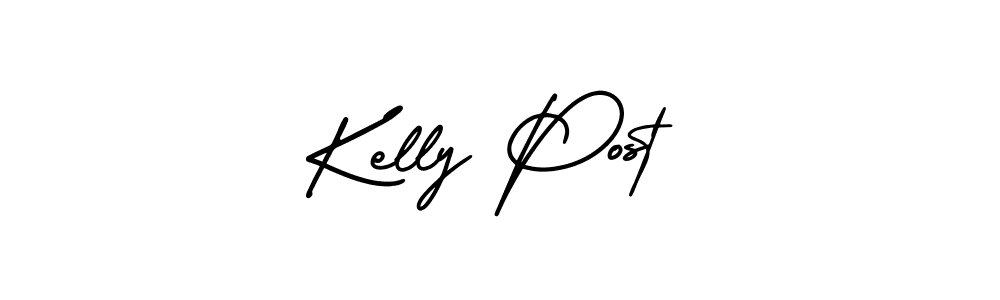 Similarly AmerikaSignatureDemo-Regular is the best handwritten signature design. Signature creator online .You can use it as an online autograph creator for name Kelly Post. Kelly Post signature style 3 images and pictures png