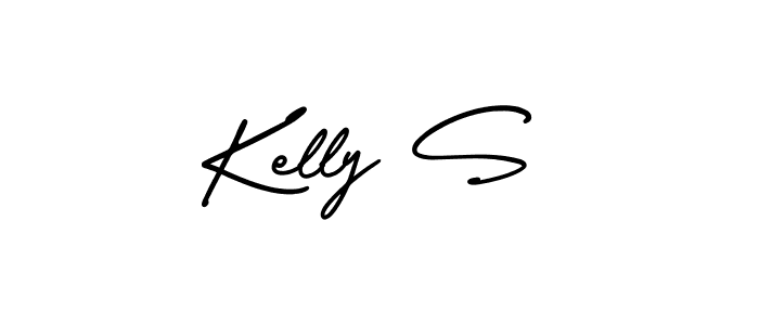 Design your own signature with our free online signature maker. With this signature software, you can create a handwritten (AmerikaSignatureDemo-Regular) signature for name Kelly S. Kelly S signature style 3 images and pictures png