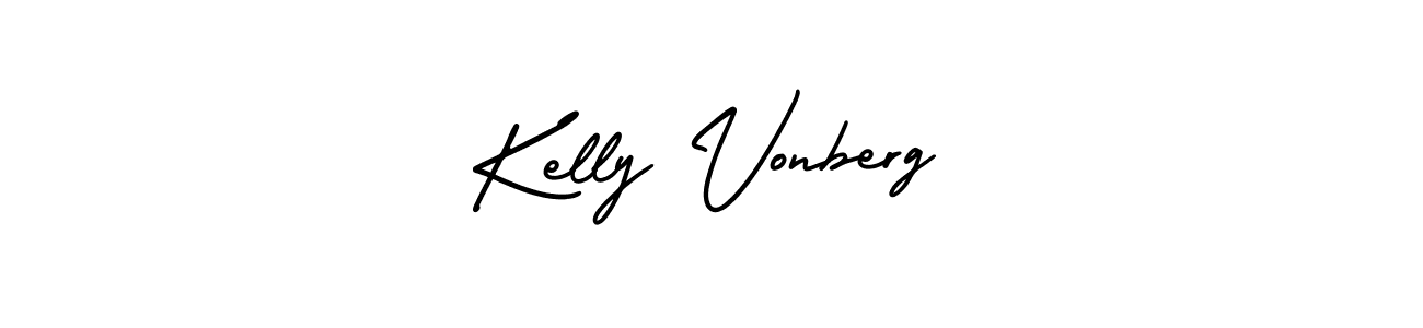 How to make Kelly Vonberg name signature. Use AmerikaSignatureDemo-Regular style for creating short signs online. This is the latest handwritten sign. Kelly Vonberg signature style 3 images and pictures png