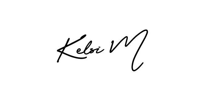 How to make Kelsi M signature? AmerikaSignatureDemo-Regular is a professional autograph style. Create handwritten signature for Kelsi M name. Kelsi M signature style 3 images and pictures png