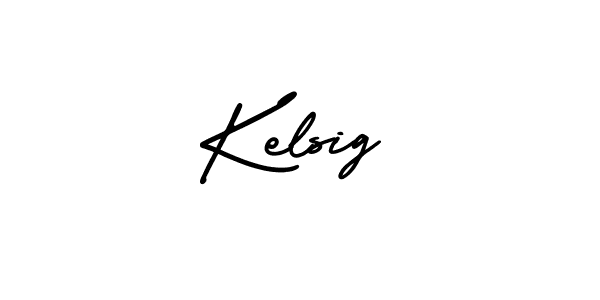 How to Draw Kelsig signature style? AmerikaSignatureDemo-Regular is a latest design signature styles for name Kelsig. Kelsig signature style 3 images and pictures png