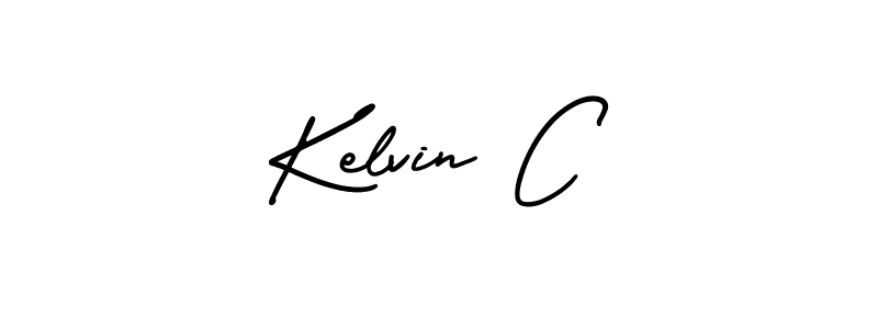 The best way (AmerikaSignatureDemo-Regular) to make a short signature is to pick only two or three words in your name. The name Kelvin C include a total of six letters. For converting this name. Kelvin C signature style 3 images and pictures png