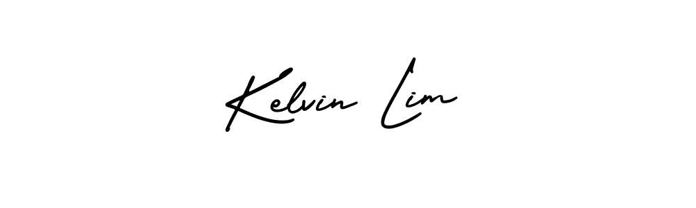 How to make Kelvin Lim name signature. Use AmerikaSignatureDemo-Regular style for creating short signs online. This is the latest handwritten sign. Kelvin Lim signature style 3 images and pictures png