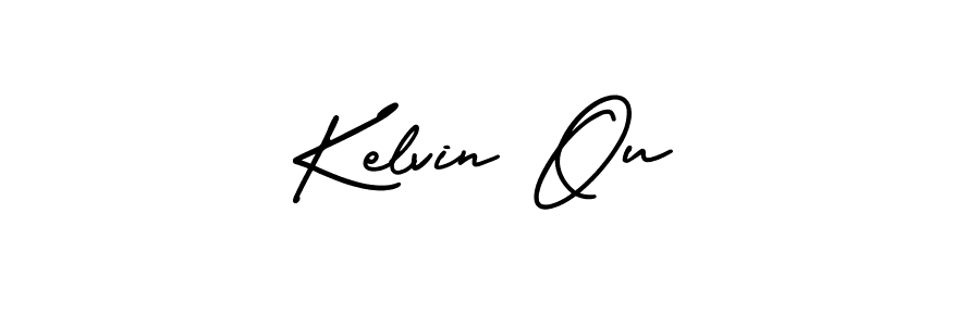 This is the best signature style for the Kelvin Ou name. Also you like these signature font (AmerikaSignatureDemo-Regular). Mix name signature. Kelvin Ou signature style 3 images and pictures png