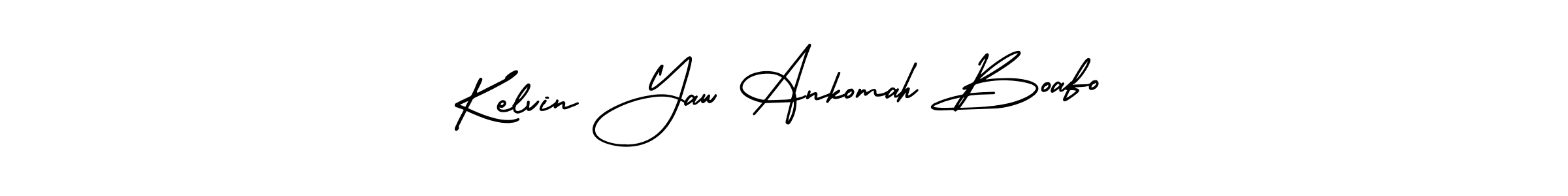 Also You can easily find your signature by using the search form. We will create Kelvin Yaw Ankomah Boafo name handwritten signature images for you free of cost using AmerikaSignatureDemo-Regular sign style. Kelvin Yaw Ankomah Boafo signature style 3 images and pictures png