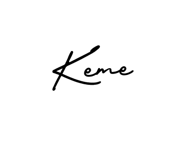 Use a signature maker to create a handwritten signature online. With this signature software, you can design (AmerikaSignatureDemo-Regular) your own signature for name Keme. Keme signature style 3 images and pictures png
