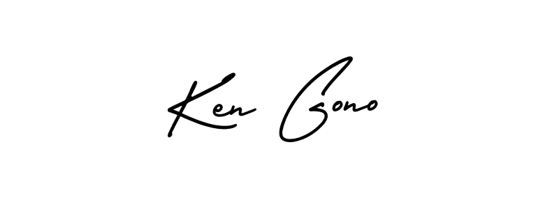 Design your own signature with our free online signature maker. With this signature software, you can create a handwritten (AmerikaSignatureDemo-Regular) signature for name Ken Gono. Ken Gono signature style 3 images and pictures png