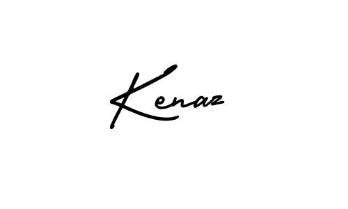 How to make Kenaz name signature. Use AmerikaSignatureDemo-Regular style for creating short signs online. This is the latest handwritten sign. Kenaz signature style 3 images and pictures png