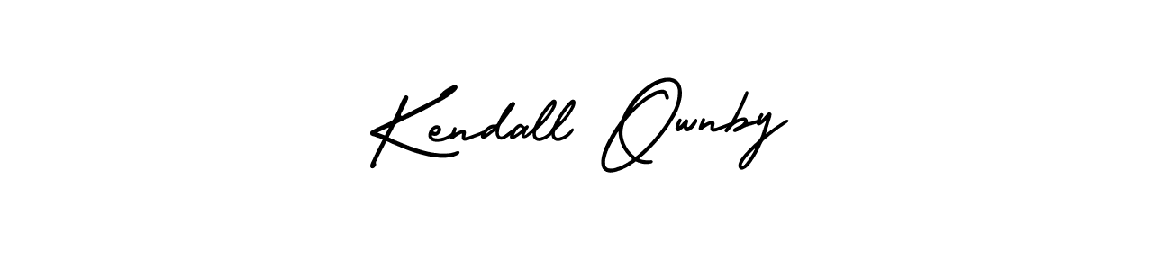 The best way (AmerikaSignatureDemo-Regular) to make a short signature is to pick only two or three words in your name. The name Kendall Ownby include a total of six letters. For converting this name. Kendall Ownby signature style 3 images and pictures png