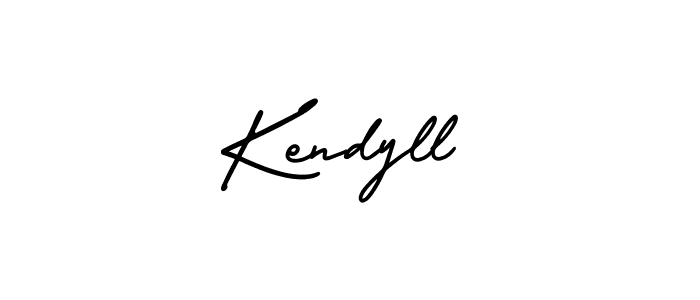 Use a signature maker to create a handwritten signature online. With this signature software, you can design (AmerikaSignatureDemo-Regular) your own signature for name Kendyll. Kendyll signature style 3 images and pictures png