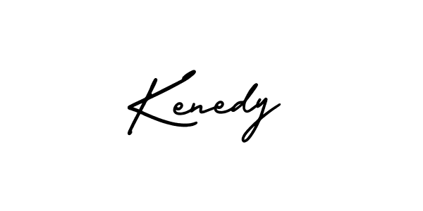 The best way (AmerikaSignatureDemo-Regular) to make a short signature is to pick only two or three words in your name. The name Kenedy include a total of six letters. For converting this name. Kenedy signature style 3 images and pictures png