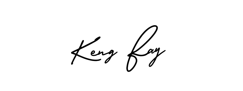 Keng Fay stylish signature style. Best Handwritten Sign (AmerikaSignatureDemo-Regular) for my name. Handwritten Signature Collection Ideas for my name Keng Fay. Keng Fay signature style 3 images and pictures png