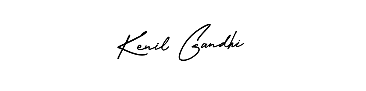 How to make Kenil Gandhi name signature. Use AmerikaSignatureDemo-Regular style for creating short signs online. This is the latest handwritten sign. Kenil Gandhi signature style 3 images and pictures png
