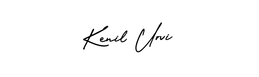 Similarly AmerikaSignatureDemo-Regular is the best handwritten signature design. Signature creator online .You can use it as an online autograph creator for name Kenil Urvi. Kenil Urvi signature style 3 images and pictures png