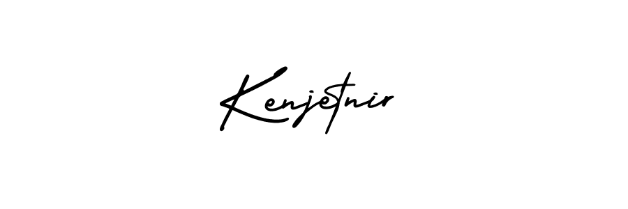 How to make Kenjetnir name signature. Use AmerikaSignatureDemo-Regular style for creating short signs online. This is the latest handwritten sign. Kenjetnir signature style 3 images and pictures png