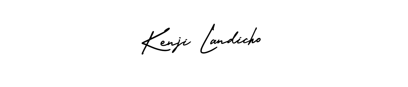 How to make Kenji Landicho signature? AmerikaSignatureDemo-Regular is a professional autograph style. Create handwritten signature for Kenji Landicho name. Kenji Landicho signature style 3 images and pictures png