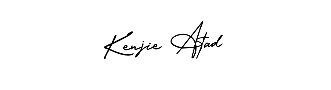 Make a short Kenjie Atad signature style. Manage your documents anywhere anytime using AmerikaSignatureDemo-Regular. Create and add eSignatures, submit forms, share and send files easily. Kenjie Atad signature style 3 images and pictures png
