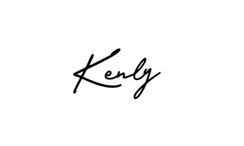 You should practise on your own different ways (AmerikaSignatureDemo-Regular) to write your name (Kenly) in signature. don't let someone else do it for you. Kenly signature style 3 images and pictures png
