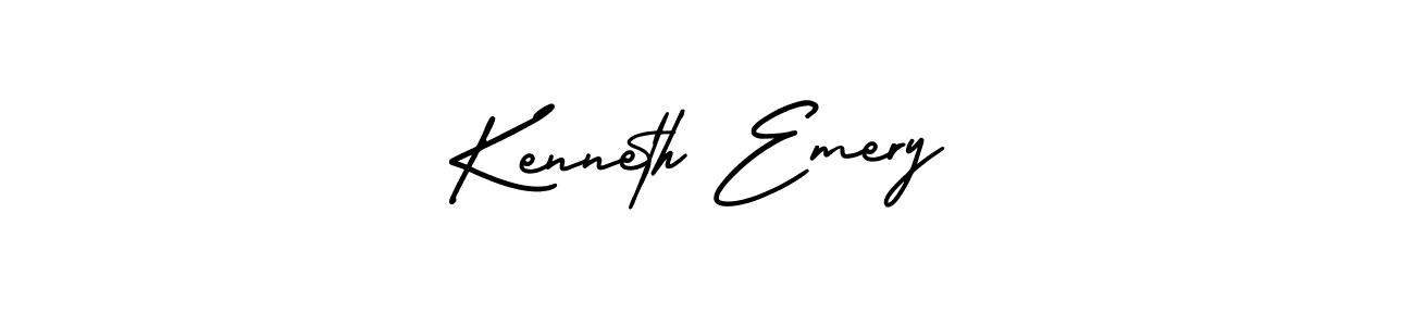 You should practise on your own different ways (AmerikaSignatureDemo-Regular) to write your name (Kenneth Emery) in signature. don't let someone else do it for you. Kenneth Emery signature style 3 images and pictures png