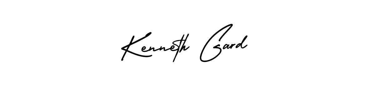 The best way (AmerikaSignatureDemo-Regular) to make a short signature is to pick only two or three words in your name. The name Kenneth Gard include a total of six letters. For converting this name. Kenneth Gard signature style 3 images and pictures png