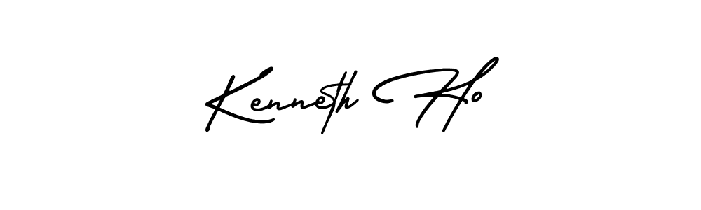 You should practise on your own different ways (AmerikaSignatureDemo-Regular) to write your name (Kenneth Ho) in signature. don't let someone else do it for you. Kenneth Ho signature style 3 images and pictures png