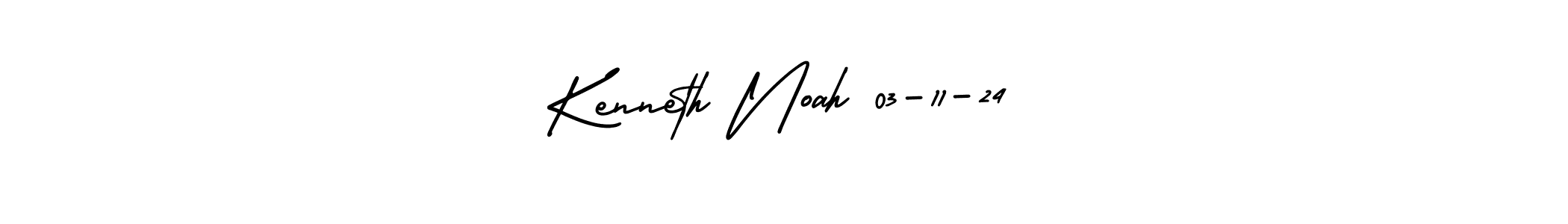 How to make Kenneth Noah 03-11-24 signature? AmerikaSignatureDemo-Regular is a professional autograph style. Create handwritten signature for Kenneth Noah 03-11-24 name. Kenneth Noah 03-11-24 signature style 3 images and pictures png
