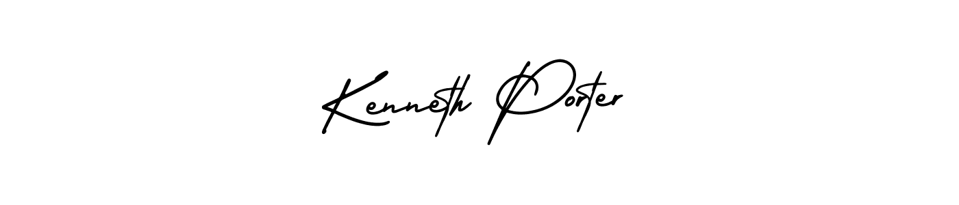 Make a beautiful signature design for name Kenneth Porter. With this signature (AmerikaSignatureDemo-Regular) style, you can create a handwritten signature for free. Kenneth Porter signature style 3 images and pictures png