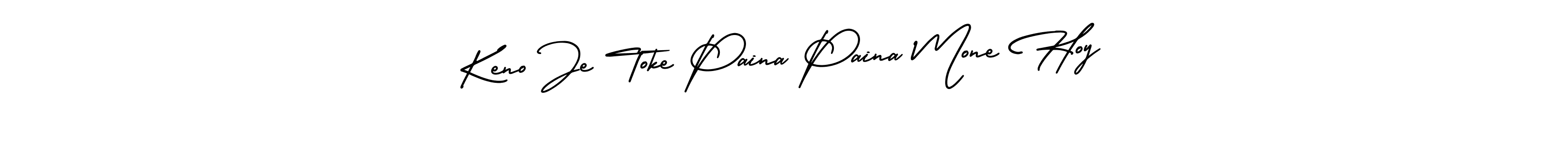 Use a signature maker to create a handwritten signature online. With this signature software, you can design (AmerikaSignatureDemo-Regular) your own signature for name Keno Je Toke Paina Paina Mone Hoy. Keno Je Toke Paina Paina Mone Hoy signature style 3 images and pictures png