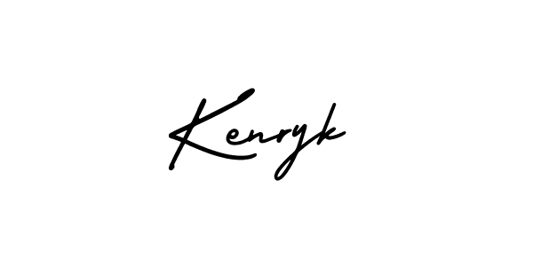 Make a beautiful signature design for name Kenryk. With this signature (AmerikaSignatureDemo-Regular) style, you can create a handwritten signature for free. Kenryk signature style 3 images and pictures png