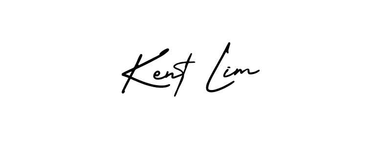 How to make Kent Lim name signature. Use AmerikaSignatureDemo-Regular style for creating short signs online. This is the latest handwritten sign. Kent Lim signature style 3 images and pictures png