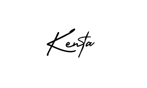 Design your own signature with our free online signature maker. With this signature software, you can create a handwritten (AmerikaSignatureDemo-Regular) signature for name Kenta. Kenta signature style 3 images and pictures png