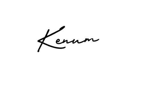Use a signature maker to create a handwritten signature online. With this signature software, you can design (AmerikaSignatureDemo-Regular) your own signature for name Kenum. Kenum signature style 3 images and pictures png