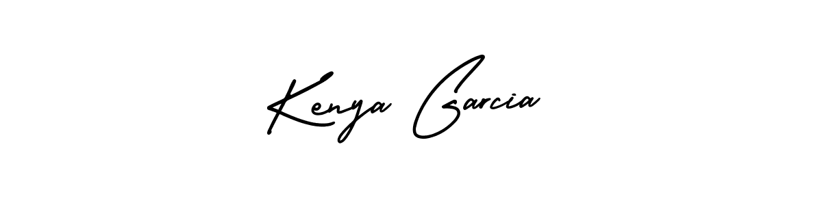 How to make Kenya Garcia name signature. Use AmerikaSignatureDemo-Regular style for creating short signs online. This is the latest handwritten sign. Kenya Garcia signature style 3 images and pictures png