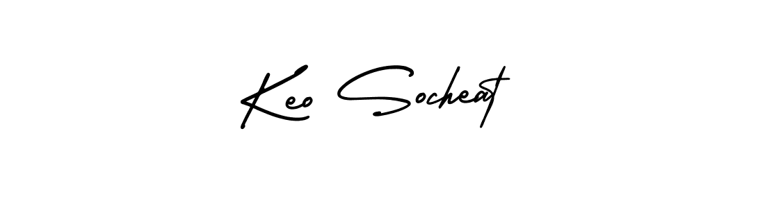 Use a signature maker to create a handwritten signature online. With this signature software, you can design (AmerikaSignatureDemo-Regular) your own signature for name Keo Socheat. Keo Socheat signature style 3 images and pictures png