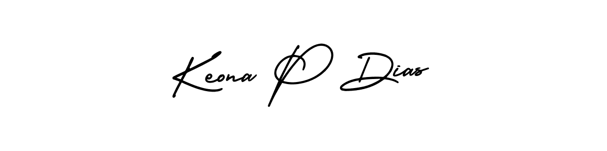 if you are searching for the best signature style for your name Keona P Dias. so please give up your signature search. here we have designed multiple signature styles  using AmerikaSignatureDemo-Regular. Keona P Dias signature style 3 images and pictures png